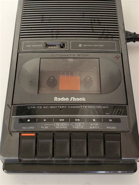 Vintage Realistic Ctr 73 Radio Shack Portable Cassette Tape Recorder Ebay