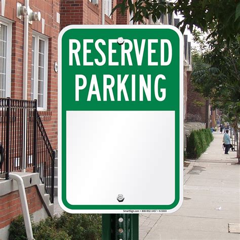 Reserved Parking Signature Sign Parking Reserved Sign