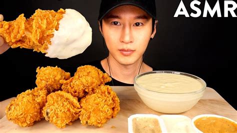 Asmr Mukbang Cheesy Korean Fried Chicken Kfc No Talking Eating Hot