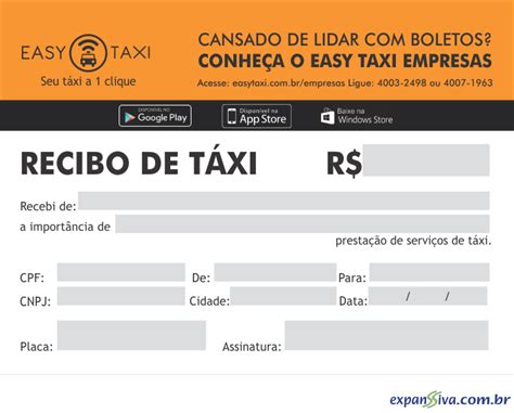 Recibo De Pago De Taxi