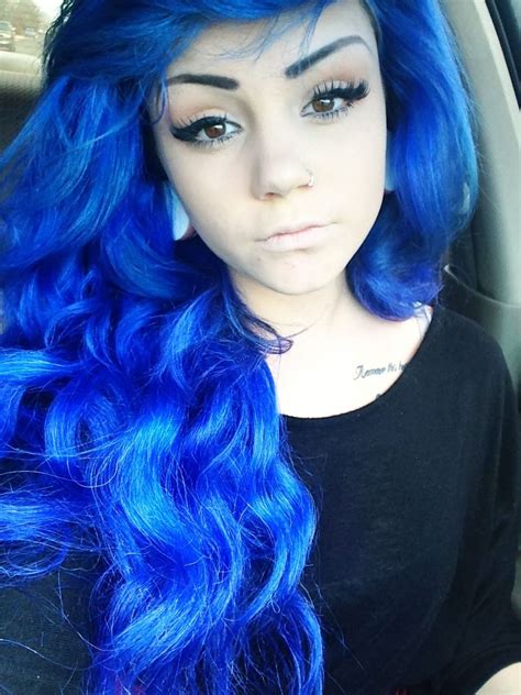 Ultimate Teal Ombre Hair Color Scene Hair Piercing