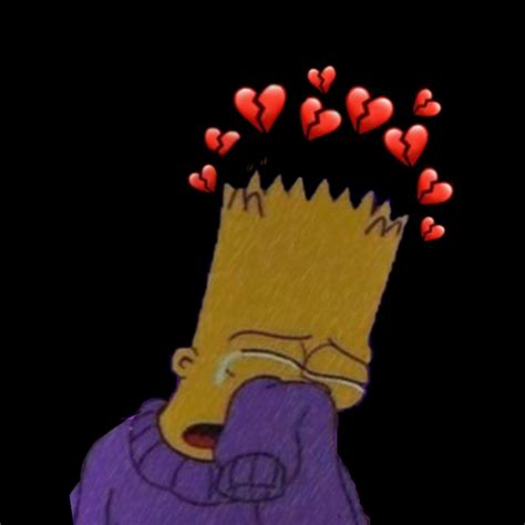 1080x1080 Sad Heart Bart 1080x1080 Sad Heart Bart Sad Bart Simpson