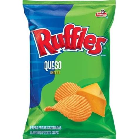 Chips And Crisps Frito Lay Ruffles Queso Flavored Potato