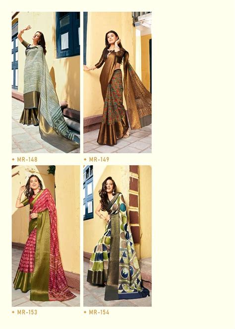 sr meera new soft linen jacquard sarees collection at wholesale rates