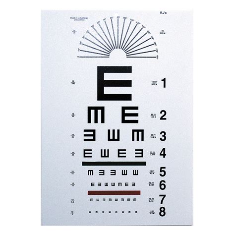 Tumbling E Eye Chart 10 Distance