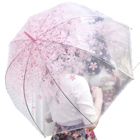 Cherry Blossom Umbrella From Yumeni Transparent Umbrella Clear
