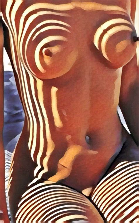 Nude Sun Bathing With Shadows Cast On Contours Of Alonetime