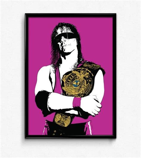Bret Hart Art Print Awesome Poster Of The Bret The Hitman Hart The