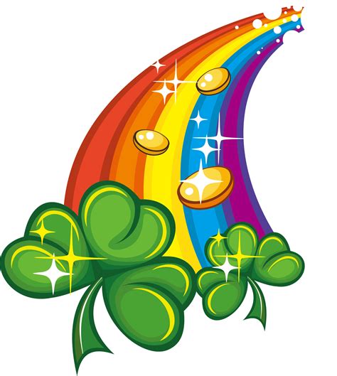 Saint Patricks Irish People Symbol Rainbow Grass St Patricks Day
