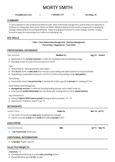 simple resume templates for 2020 by hiration