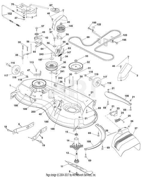 Ariens 936056 960460023 00 46 Hydro Tractor Parts Diagram For Mower Deck