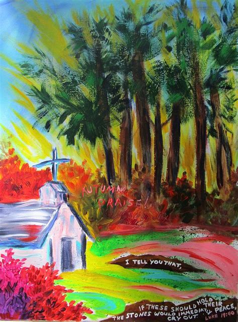 Church In Fall Abstract Painting By Melanie Palmer Fine Art America
