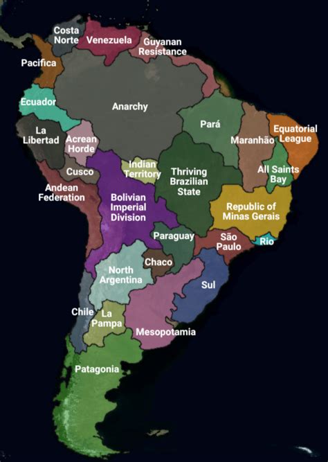 I Made This Map Of South America In A Far Future In A Hopeless World