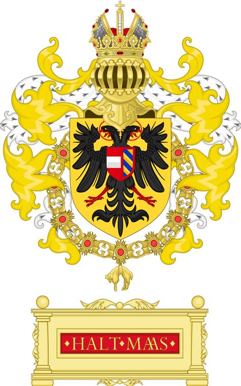 Ornamented Coat of Arms of Maximilian I, Holy Roman Emperor.svg | Coat of arms, Roman emperor ...