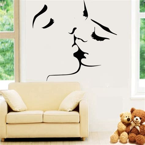 Bedroom wall stickers for adults. % Best Selling Kiss wall stickers home decor wedding ...