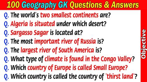 100 Most Important World Gk General Knowledge Questions And Answers In