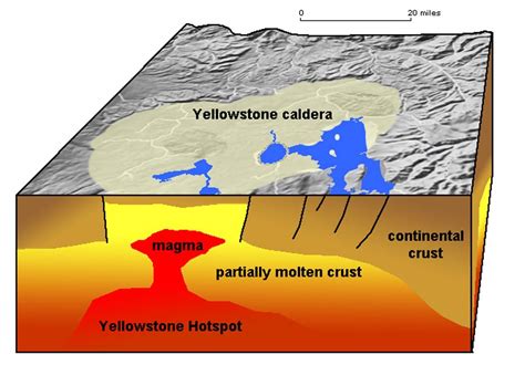 Yellowstone Magma Chamber Map Large World Map