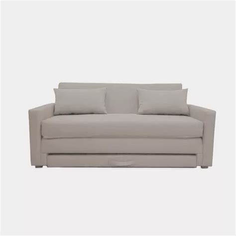 sofa cama ciro tela curri beige inlab muebles