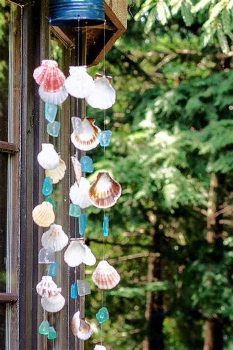 Diy Sea Glass Wind Chime With Seashells Inspired By The Choice Diy