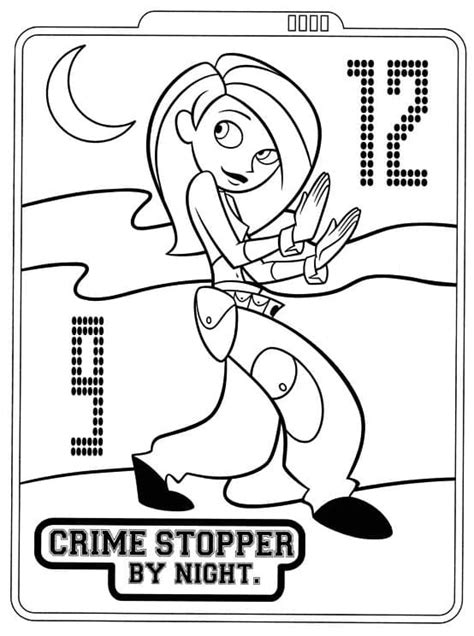 Pretty Kim Possible Coloring Page Download Print Or Color Online For Free