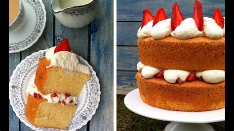 Makes an easy wedding cake, too. Sponge Cake Recipe Fluffy Moist HOW TO COOK THAT Ann ...