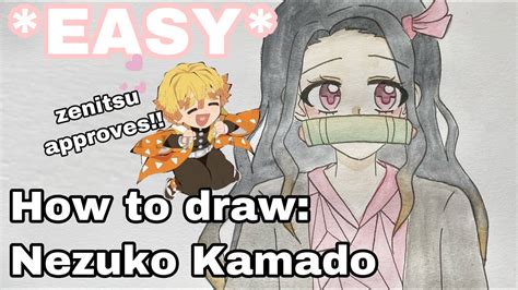 How To Draw Nezuko Kamado Easy Step By Step Drawing Tutorials For