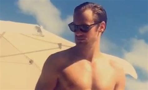 Alexander Skarsgard Goes Shirtless At The Pool On Snapchat Alexa Chung Alexander Skarsgard