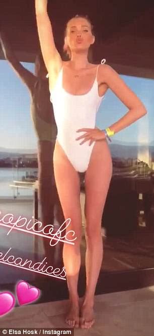 Elsa Hosk Rocks Bathing Suit After Sporting Sheer Dress At Coachella