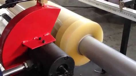 Manual Bopp Tape Cutting Machine Vinyl Roll Slitter Machine Youtube