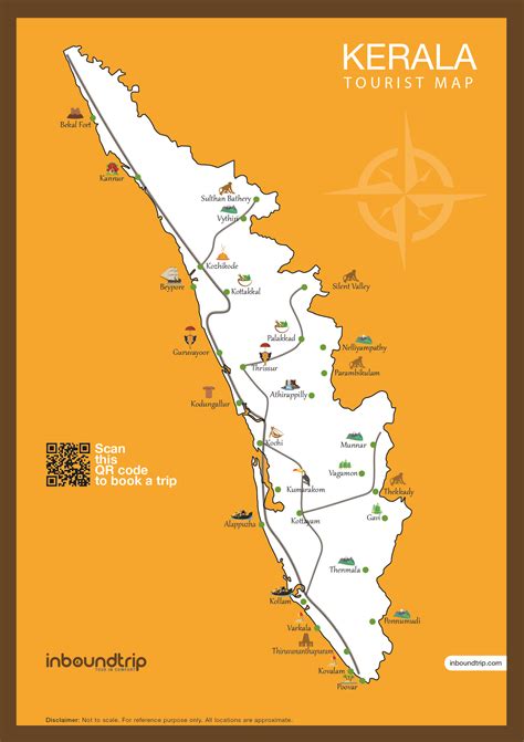 All efforts have been made to make this image accurate. Kerala Tourist map to plan your holidays. | Tourist map, Kerala travel, Kerala
