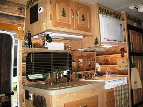 45 Fantastic Rv Camper Interior Ideas Log Cabin Interior Cabin
