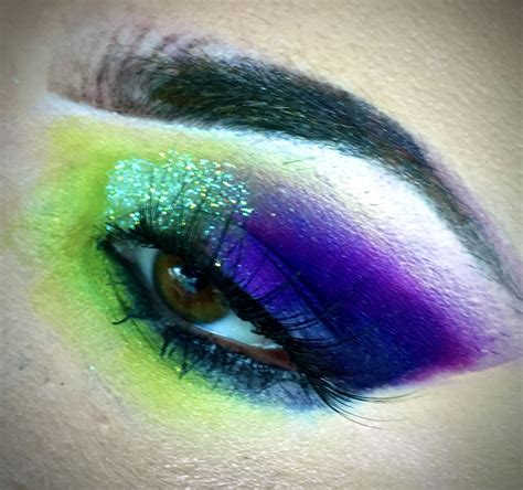 Purple And Neon Green Eyeshadow Makeup By Jaidyn Brianne Green