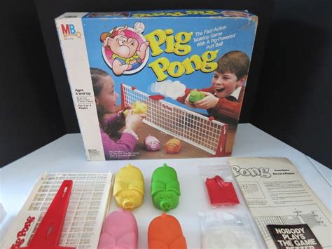 Vintage 1986 Pig Pong Board Game 100 Complete Miltonbradley Board