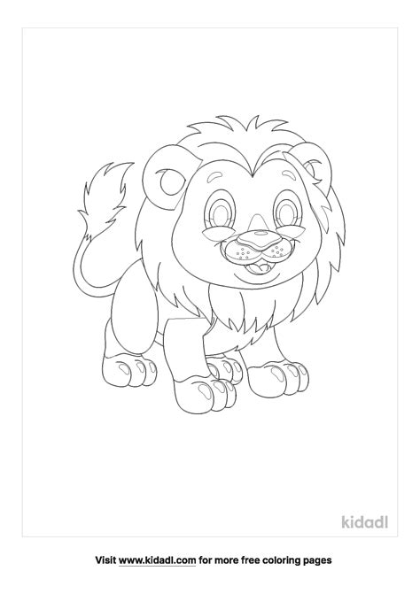 Cute Lion Coloring Page Free Safari Coloring Page Kidadl