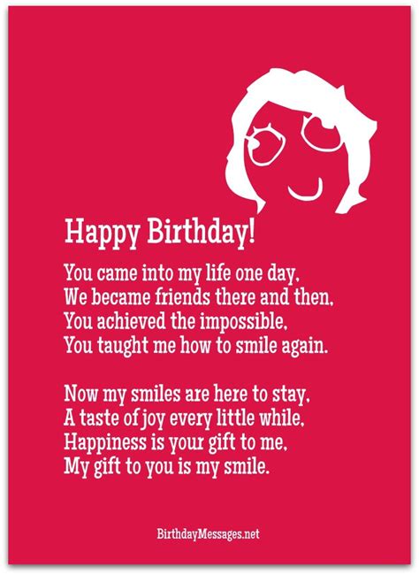 Cute Birthday Poems Cute Birthday Messages