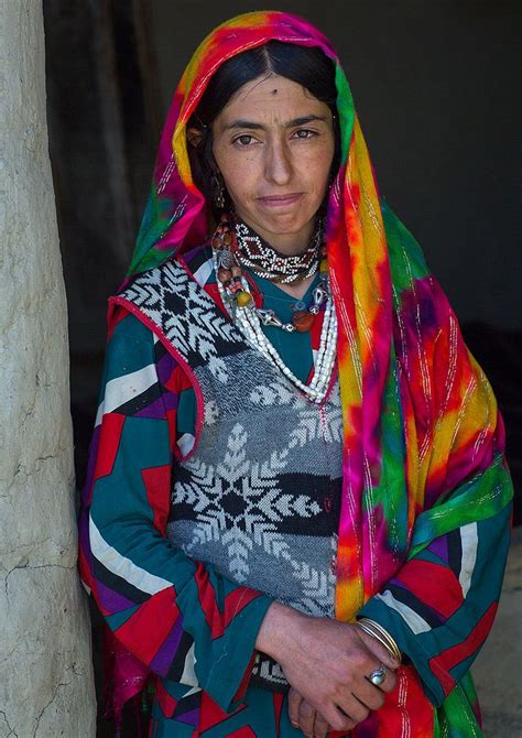 Portrait Of An Afghan Woman In Traditional Clothing From Pamir Area Badakhshan Province