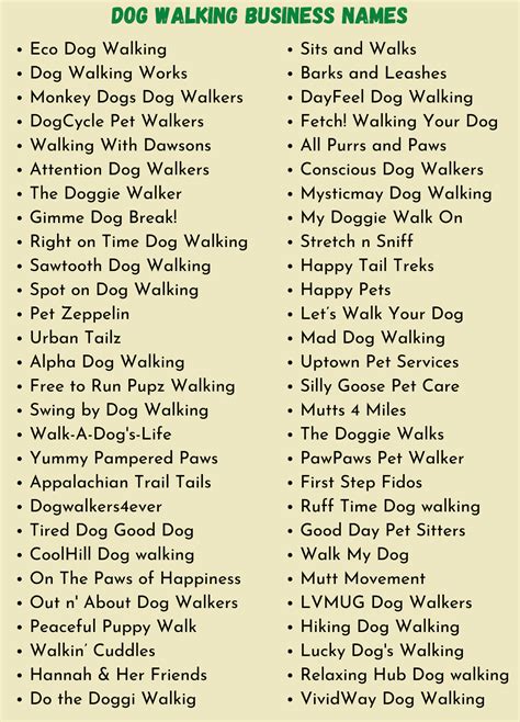 650 Catchy Dog Walking Business Names That Arent Taken