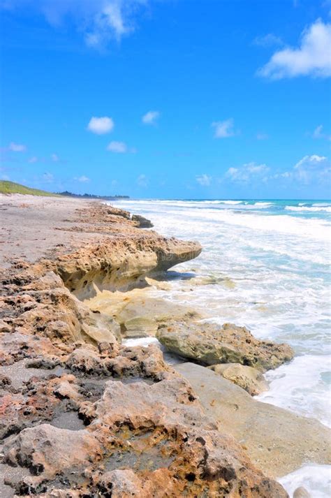 South Florida Beach Stock Image Image Of Beach Rocks 97820543
