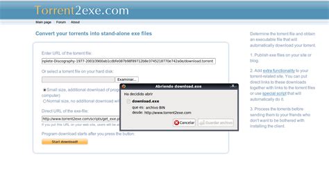 Torrent Exe Servicio Online Para Convertir Archivos Torrent En