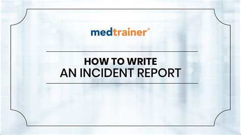 How To Write An Incident Report Youtube