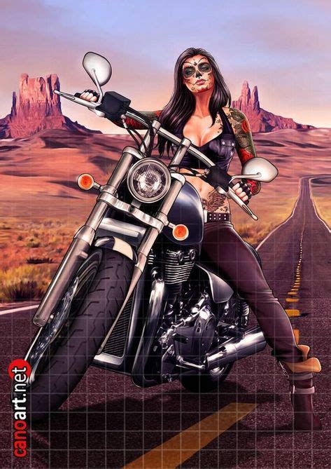 Biker Girl Commission By Jocachi Biker Girl Motorcycle Art Biker
