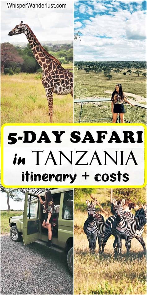 5 Days Safari In Tanzania Tanzania Safari Travel Guide Best Safari