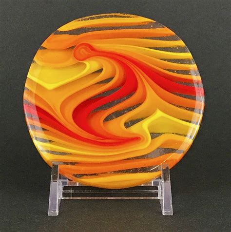 Jls Glass Studio Combed Glass Art In 2023 Unique Fused Glass Fused