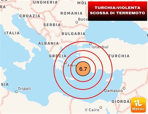 FORTE Scossa Di TERREMOTO Magnitudo 6 7 Richter Tra Turchia E Grecia