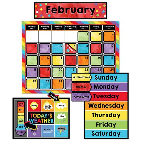 Carson Dellosa Education Celebrate Learning Calendar Bulletin Board Set