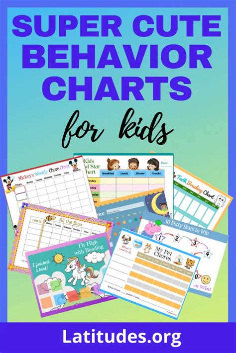 Printable Behavior Charts For Kids Acn Latitudes