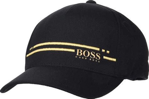 Boss Herren Stripe Baseball Cap Schwarz Black 002 One Size