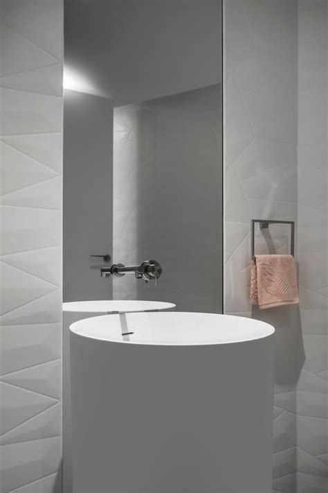 Modern White Condo Powder Room Pedestal Sink And Mirror Hgtv