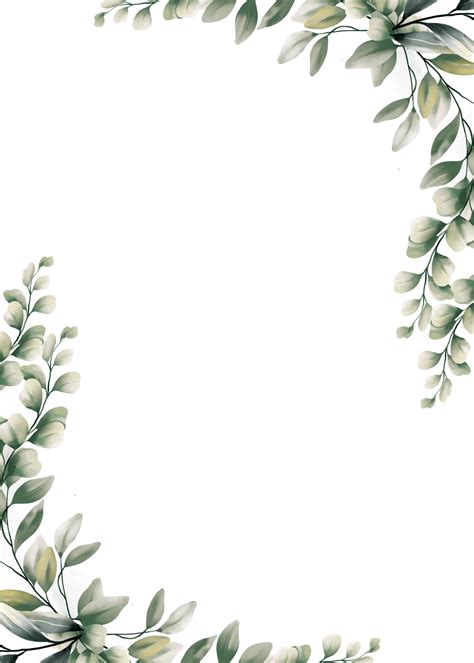 Watercolor Eucalyptus Leaf Frame 10978387 Png