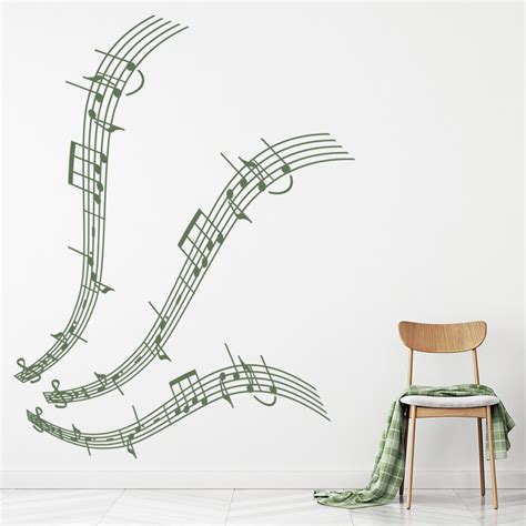 Musical Note Score Wall Stickers Music Wall Art